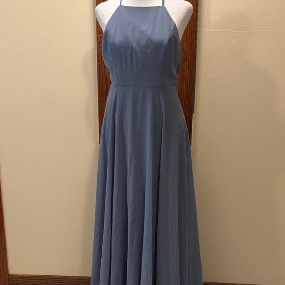 Lulus Light Blue/Gray long Dress - size Small - Picture 1 of 12